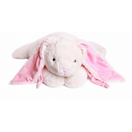 Мягкая игрушка Кролик 30 см белый/розовый