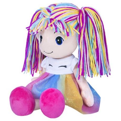 Мягкая игрушка Maxitoys Кукла Стильняшка радуга, 40 см