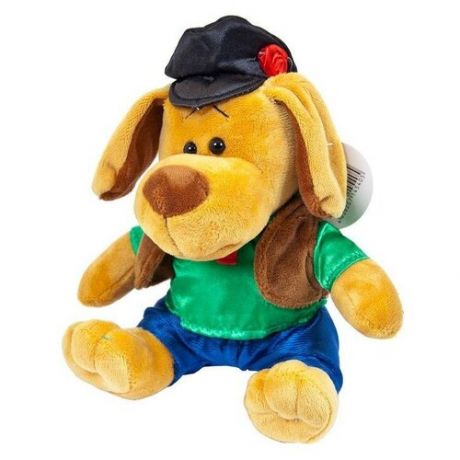 Мягкая игрушка ABtoys Собака в кепке, 15 см