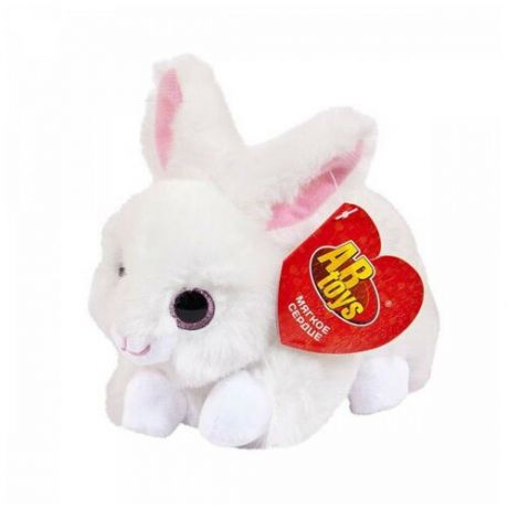 Мягкая игрушка ABtoys Кролик белый, 8 см