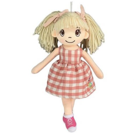 Игрушка-брелок ABtoys Кукла в клетчатом платье, 30 см