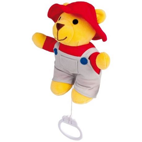 Мягкая игрушка Canpol Babies Мишка-мальчик в комбинезоне и шляпе, 28 см