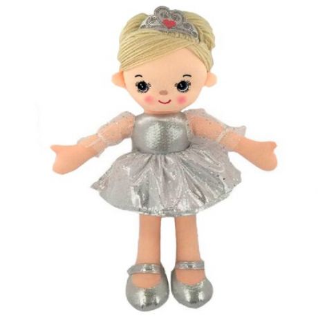 Мягкая игрушка ABtoys Кукла Балерина серебристая, 30 см