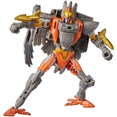 Трансформер Transformers Королевство. Класс Делюкс. Эйр Рейзор F0673, серый/оранжевый
