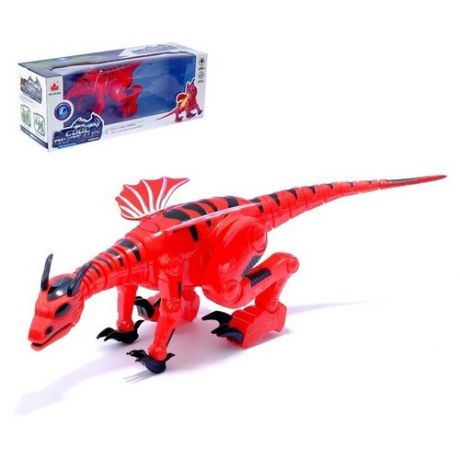 Динозавр-робот DRAGON, работает от батареек, световые и звуковые эффекты, микс