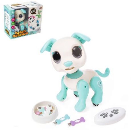 Интерактивная игрушка WOOW TOYS робот "собака", радиоуправляемый, интерактивный, работает от аккумулятора, цвет бирюзовый