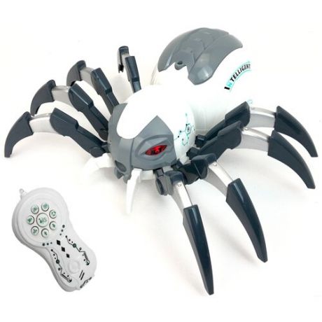 Радиоуправляемый робот паук Spider, выделяет пар, свет, звук, разворот на 360 гр, во время движения лапки двигаются, на пульте управления, 30х24х10 см