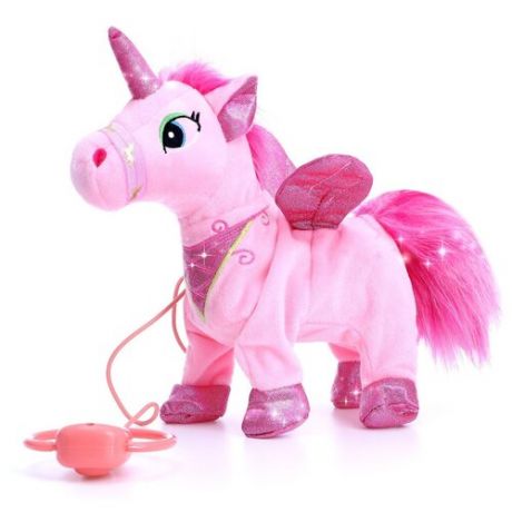 Интерактивная мягкая игрушка Zabiaka Любимый единорог (4648406), розовый