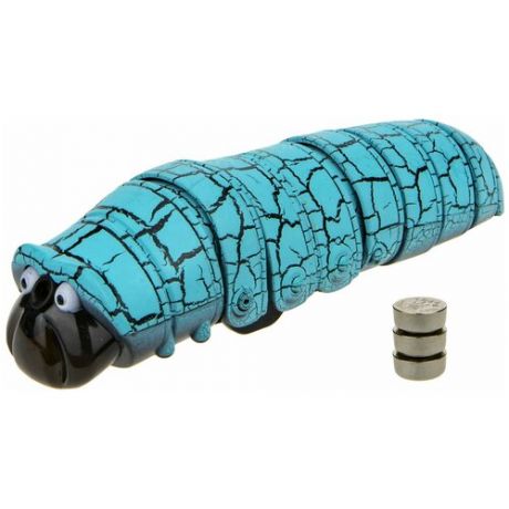Интерактивная игрушка 1Toy Робо-Гусеница, голубая, 3хAG13 входят в комплект, 13,5*12*9 см (Т18757)