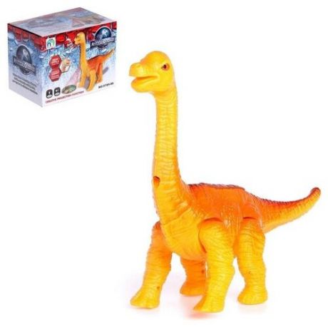 Динозавр «Брахиозавр травоядный», работает от батареек, с проектором, цвет микс