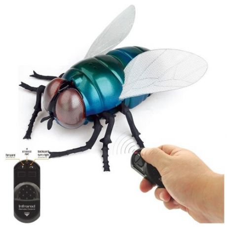 Интерактивные насекомые и пресмыкающиеся. Муха ИК управление, световые эффекты - Junfa Toys [9921]