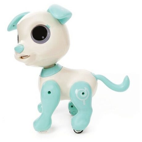 IQ BOT Робот-собака «Питомец: Щенок», радиоуправляемый, интерактивный, работает от аккумулятора, цвет бирюзовый