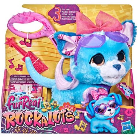 Интерактивная мягкая игрушка FurReal Friends Rockalots щенок F33507, голубой