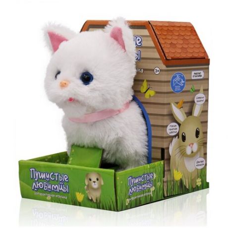 Интерактивная игрушка Mioshi Active "Котёнок Малыш Перс" (19x9x13 см, подвиж звук, белый