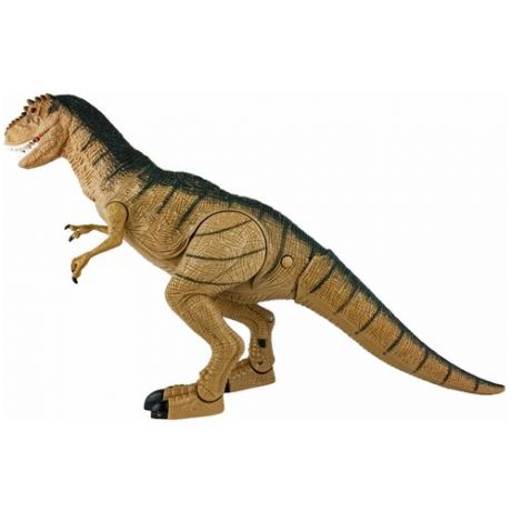 1toy, игрушка интерактивный Динозавр (3*АА входят в компл) ИК пульт (3*АА не входят в компл), голова из мягкого ПВХ, свет и звук, коробка 51х30х12 см,