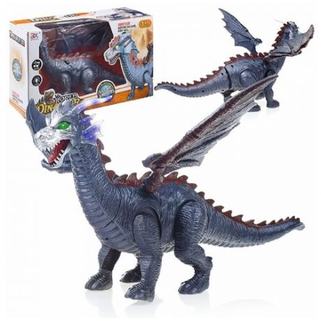 Динозавр на батарейках, размер игрушки 42х41х23 см. в коробке (860A)