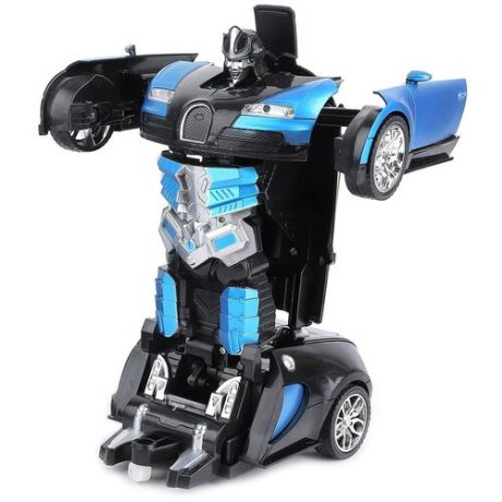 Робот-трансформер Пламенный мотор Космобот Калисто 870464, черный/синий