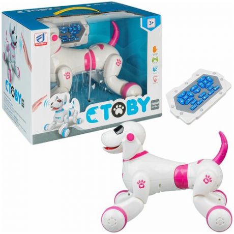 Интерактивная собака- робот с пультом ДУ «Toby» розовая