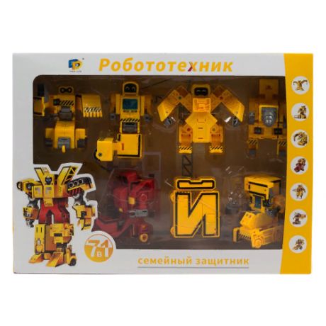 Трансформер Dade Toys Робототехник Семейный защитник 7в D622-H093, желтый/красный