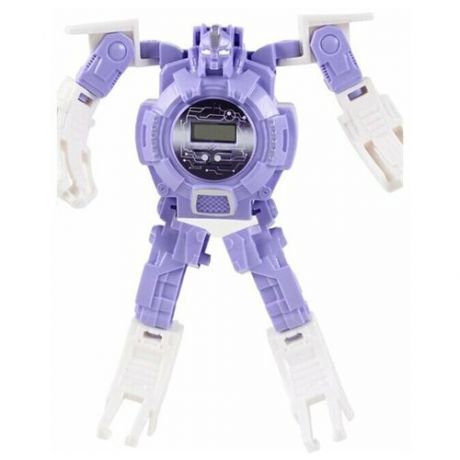 Детские наручные часы робот-трансформер ch toys фиолетовый