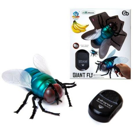 Интерактивные насекомые и пресмыкающиеся. Муха р/у, световые эффекты