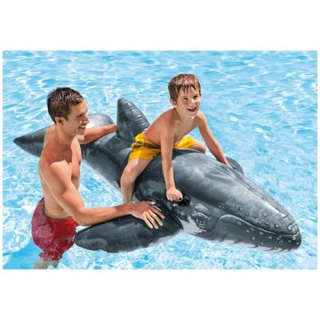Матрас для плавания Серый кит, Детская надувная игрушка, Надувная фигура для воды 201*135 см