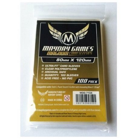 Протекторы MaydayGames Card Sleeves size 80х120 (100шт) для настольной игры Dixit