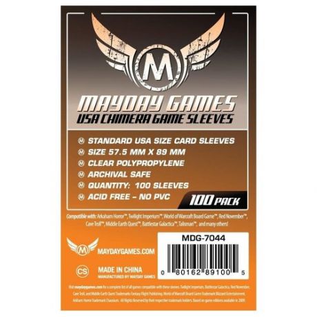 Протекторы для карт Mayday Games USA Chimera Game Premium Sleeves 57.5 x 89 мм