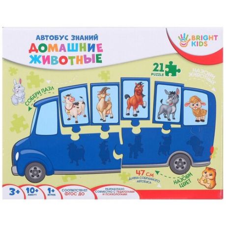 Настольная игра Bright Kids Автобус знаний Домашние животные