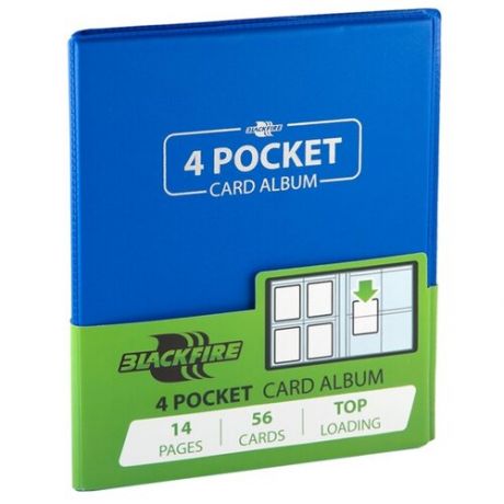 Альбом для хранения коллекрионных карт Black Fire 4 Pocket Card Album, BCCA_0404, синий