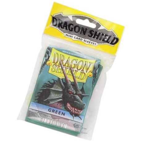 Протекторы Dragon Shield уменьшенного размера - Зеленые (50 шт.)