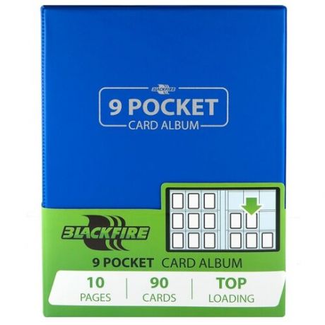 Альбом для хранения коллекрионных карт Black Fire 9 Pocket Card Album, BCCA_0904, синий