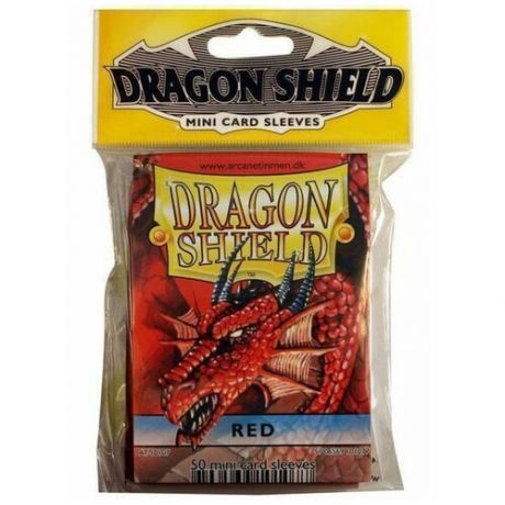 Протекторы Dragon Shield уменьшенного размера - Красные (50 шт.), Dragon Shield