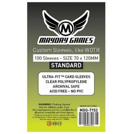 Протекторы Mayday Games Card Geme Sleeves, 49 x 93 мм (100 шт)