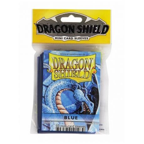 Протекторы Dragon Shield уменьшенного размера - Синие (50 шт.), Dragon Shield