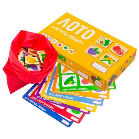 Лото детское "Фрукты-овощи" Sensi Toys Настольная игра для детей Развивающие игры для малышей