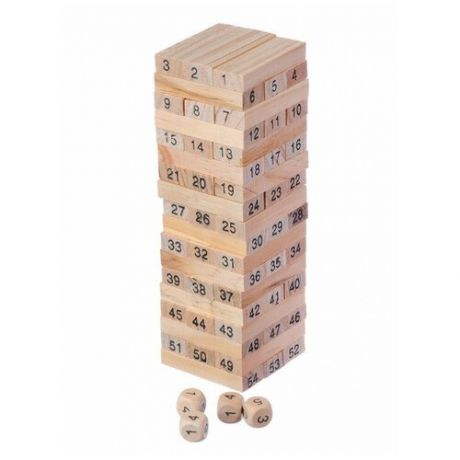 Настольная игра Падающая башня / Дженга , дерево, 5, 5х5, 5х18, 5см / Небоскреб / Jenga, игроленд