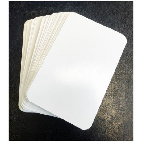 Карточки белые, пустые, с закругленным углом 60х90, 100 штук