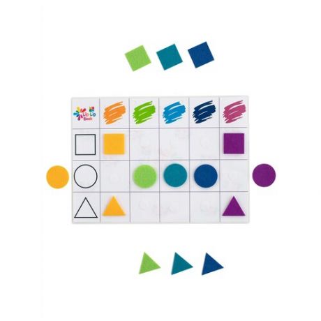 Развивающая игра на липучках "Геометрические фигуры" для малышей от Lip - Lip Book