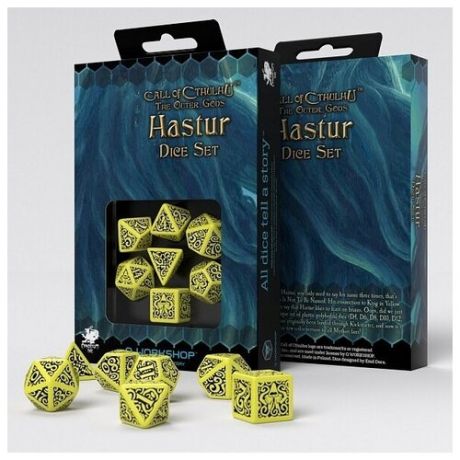 Набор кубиков для настольных ролевых игр (Dungeons and Dragons, DnD, D&D, Pathfinder) - Call of Chtulhu: Hastur Dice Set