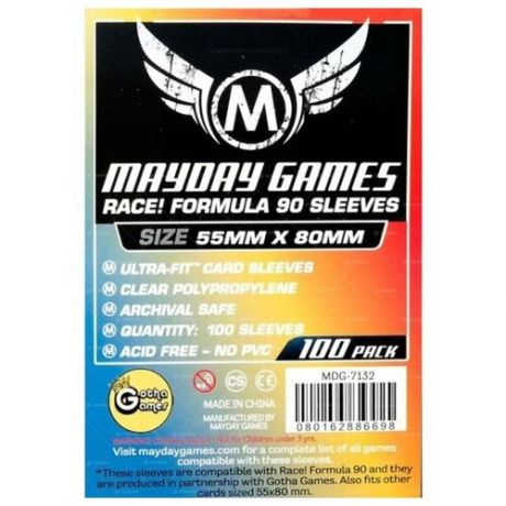 Протекторы MayDay Games Mayday (размер 55х80 мм) 100 шт., стандарт: прозрачные