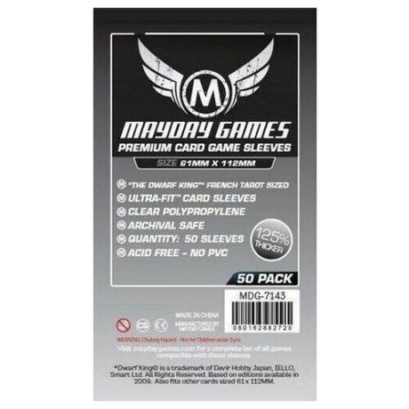Протекторы MayDay Games Mayday (размер 61х112 мм) 50 шт. премиум: прозрачные