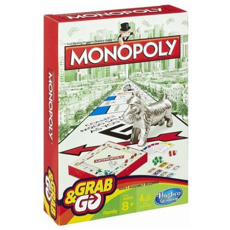 Настольная игра на английском языке Monopoly Grab&Go