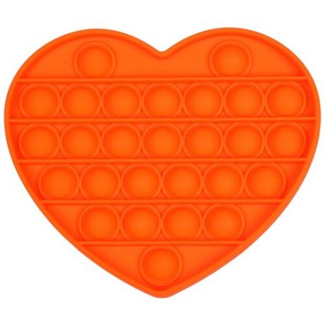 Игрушка антистресс Pop it fidget (сердце, оранжевый)