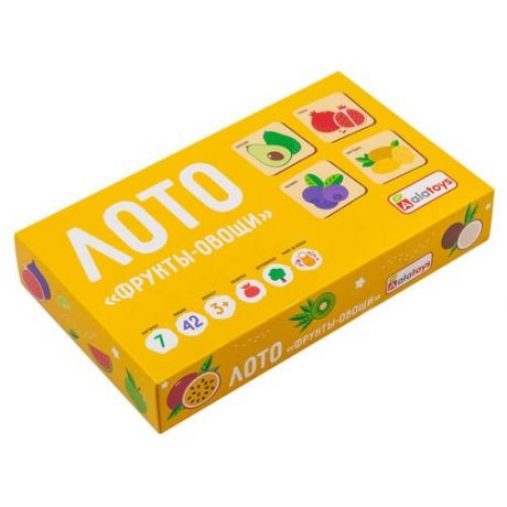 Настольная игра Alatoys Лото Овощи-фрукты