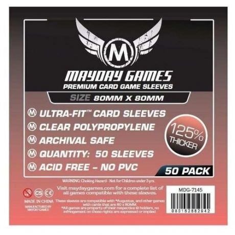 Протекторы для карт Mayday Games Medium Square Premium, 80х80 мм