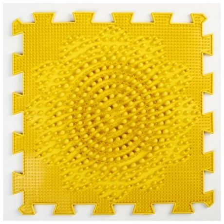 ОртоПазл Детский массажный коврик 1 модуль «Подсолнух», цвет жёлтый