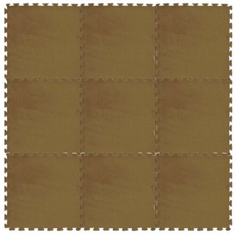 Коврик-пазл Meitoku мозаика из микрофибры 30x30 9 деталей, желтый
