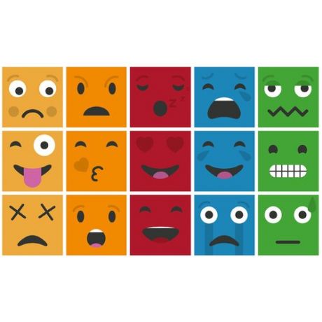 Игровой коврик Achoka Эмоции - 15 элементов