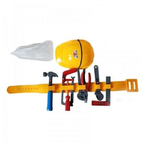 Набор строительных инструментов Shantou с каской, на ремне (P526-H40006)